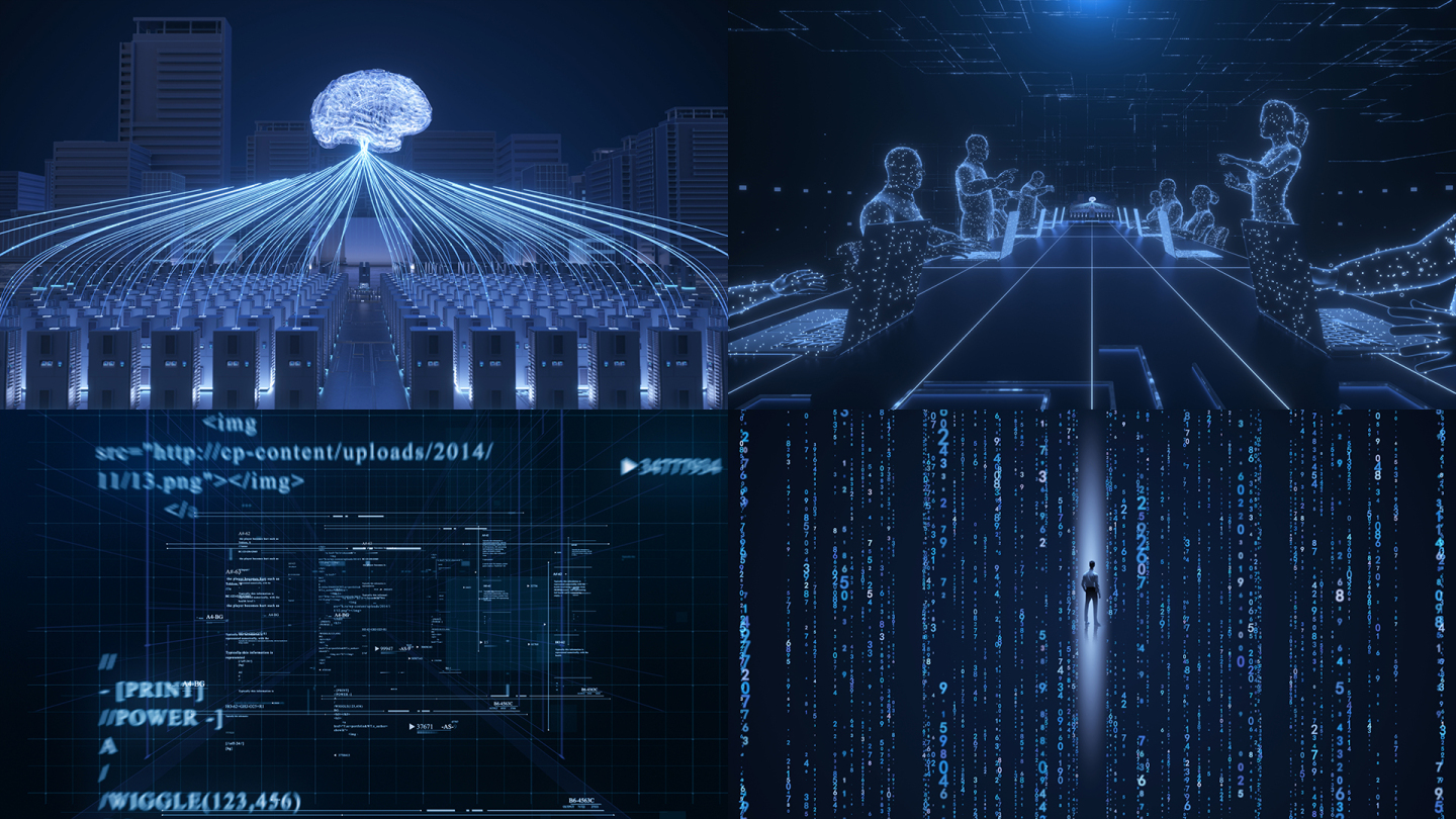 虚拟网络大数据科技片头_AE+C4D工程