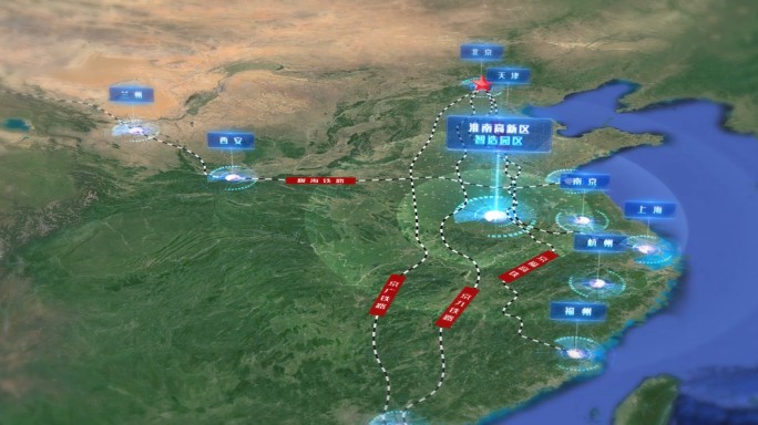 AE地图安徽淮南高新区区位高铁路网分析