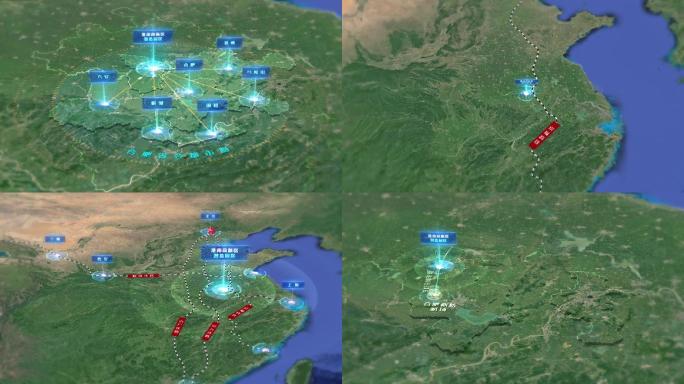 AE地图安徽淮南高新区区位高铁路网分析