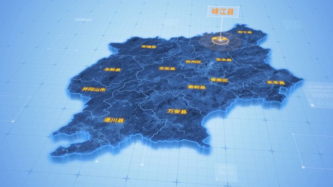 吉安峡江县三维科技地图