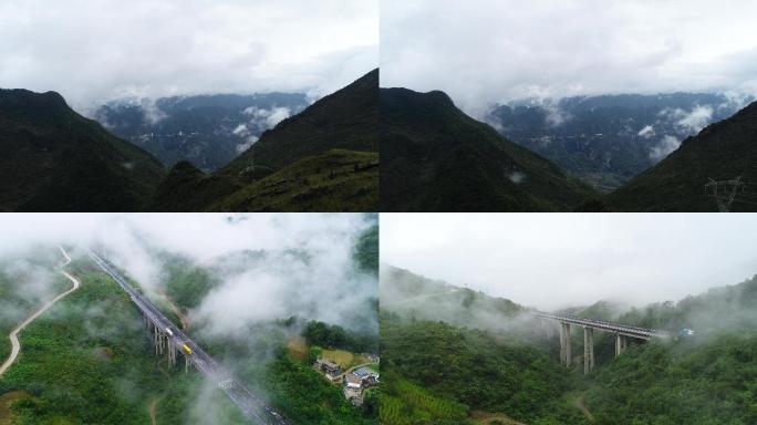 山里的高架桥 中国基建 山区高架