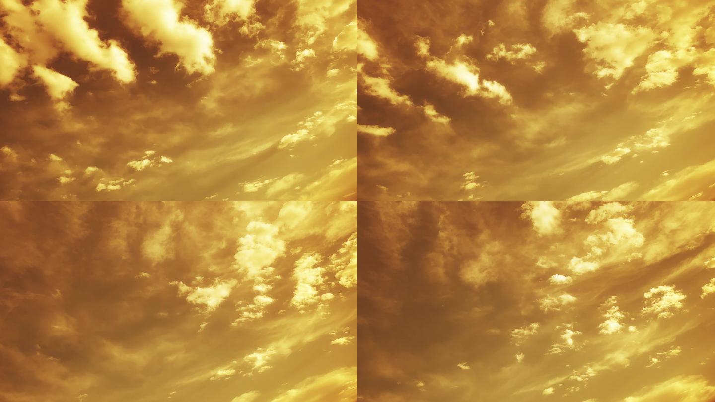 【HD天空】金色云朵云絮薄云飘散晴空仙云