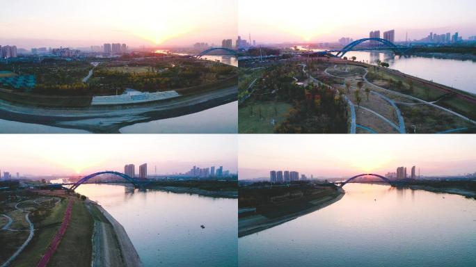 汉阳江滩日落