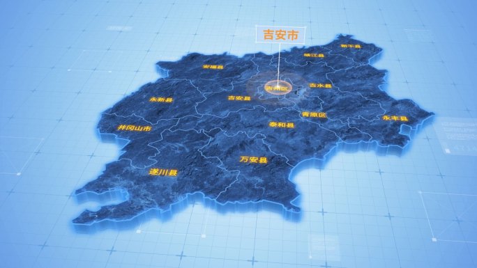 吉安吉安市三维科技地图