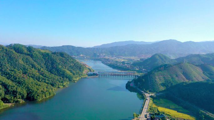 福建建瓯建溪松溪风景高清大航拍