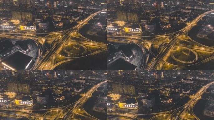 杭州城市夜景-中兴路立交桥延时