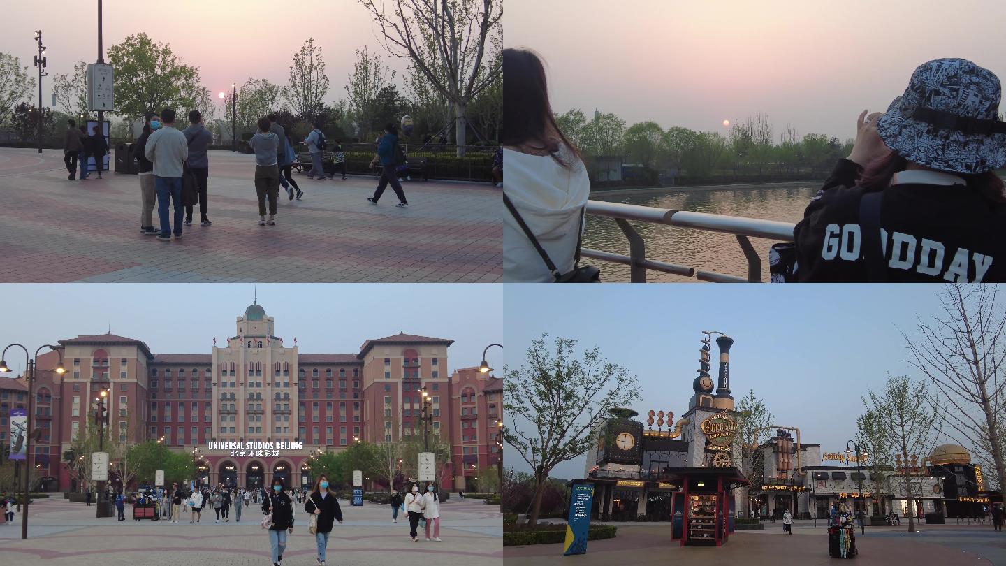 北京环球假区人流延时网红景点环球影城