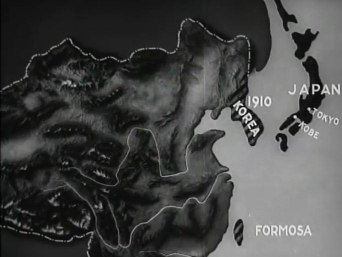 19世纪末20世纪日本侵占东亚格局图