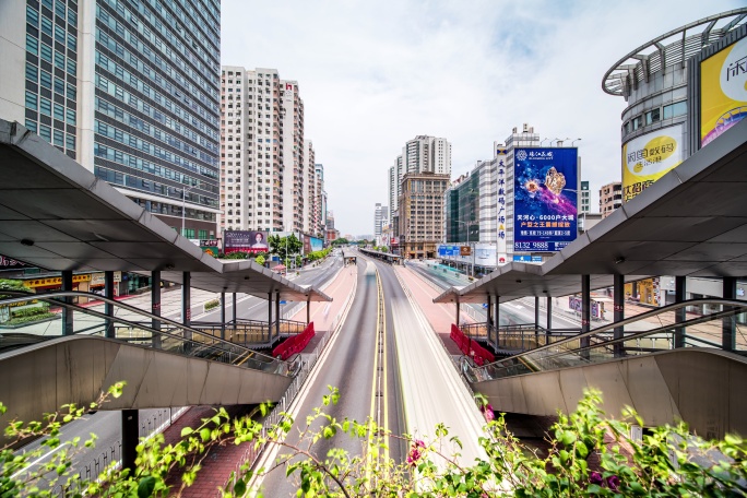 广州天河路BRT车流慢门延时摄影