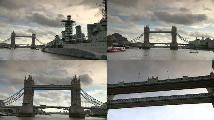 伦敦塔桥 泰晤士河 英国伦敦标志性建筑