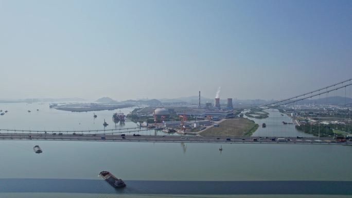 航拍广州跨海南沙大桥合集4K