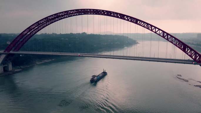 泸州 城市 合江公路大桥 航拍 风景