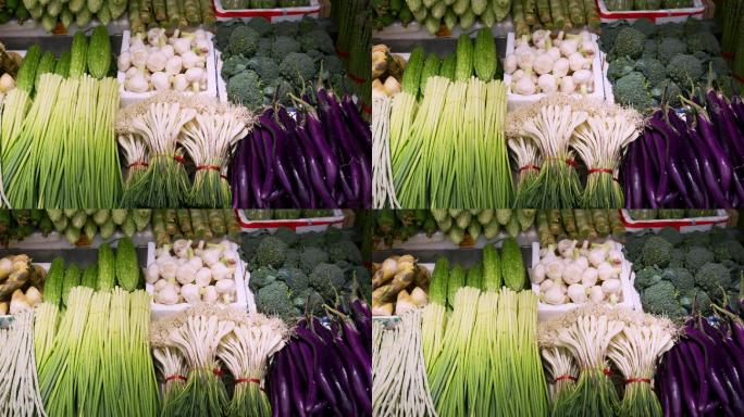 4K正版-超市摆放整齐的蔬菜视频素材