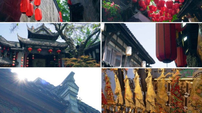 成都锦里古街空镜头 4K