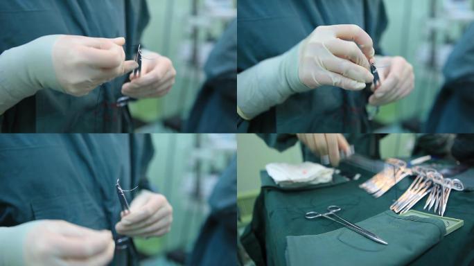 手术 穿针 缝针 护士手术操作 手术缝针