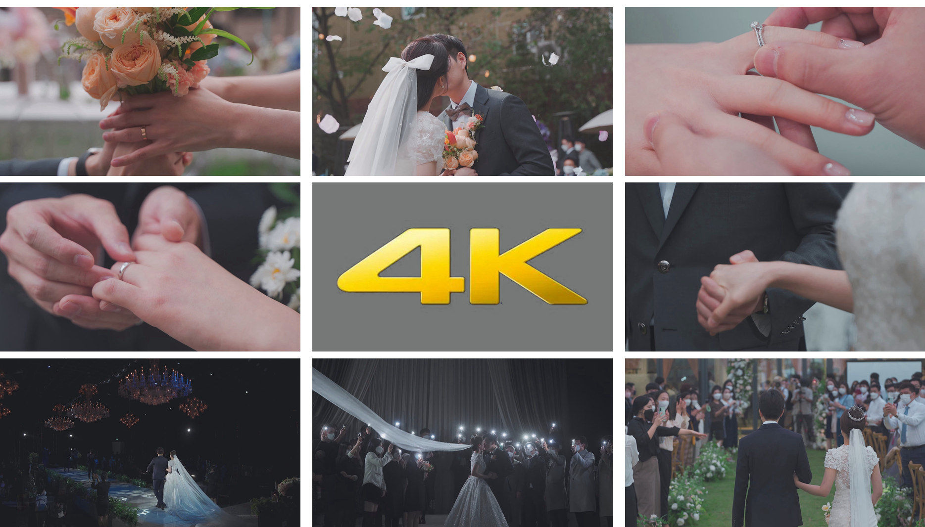 婚礼结婚爱人牵手新郎新娘钻戒