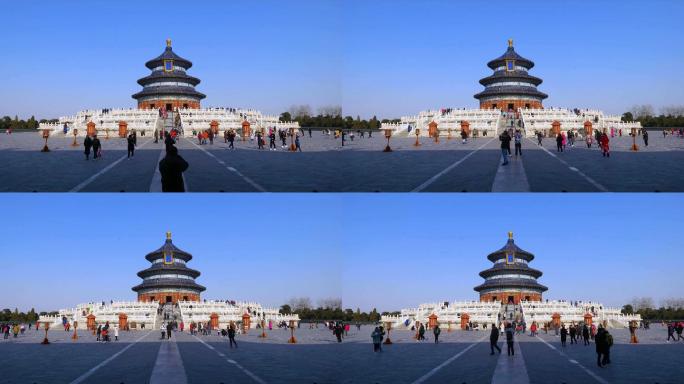 北京天坛公园游客延时