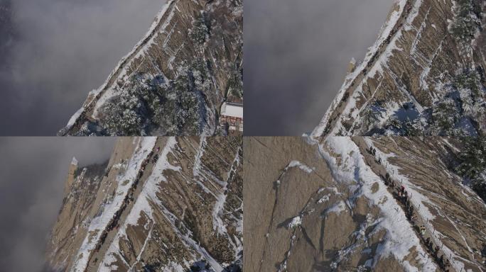 【4K超高清】华山西峰险峻航拍