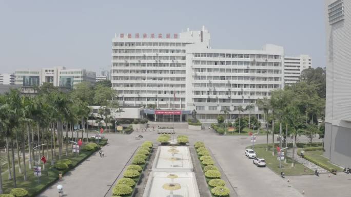 广东石油化工学院正门进入航拍