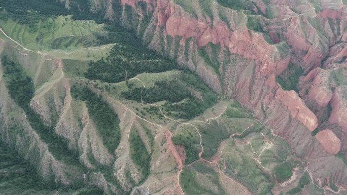 黄土高原山脉航拍