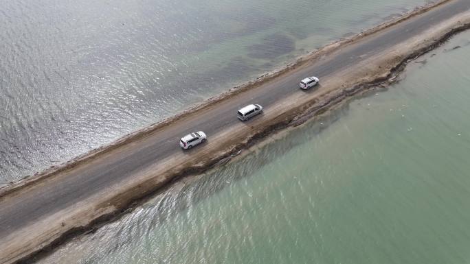 4k航拍青海省海西州茫崖市茫崖翡翠湖