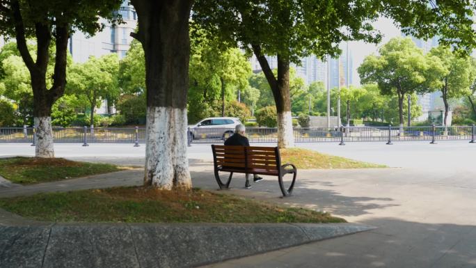 孤单老人  孤独  老人背影 孤寡