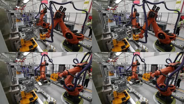 汽车工业机器人组装线