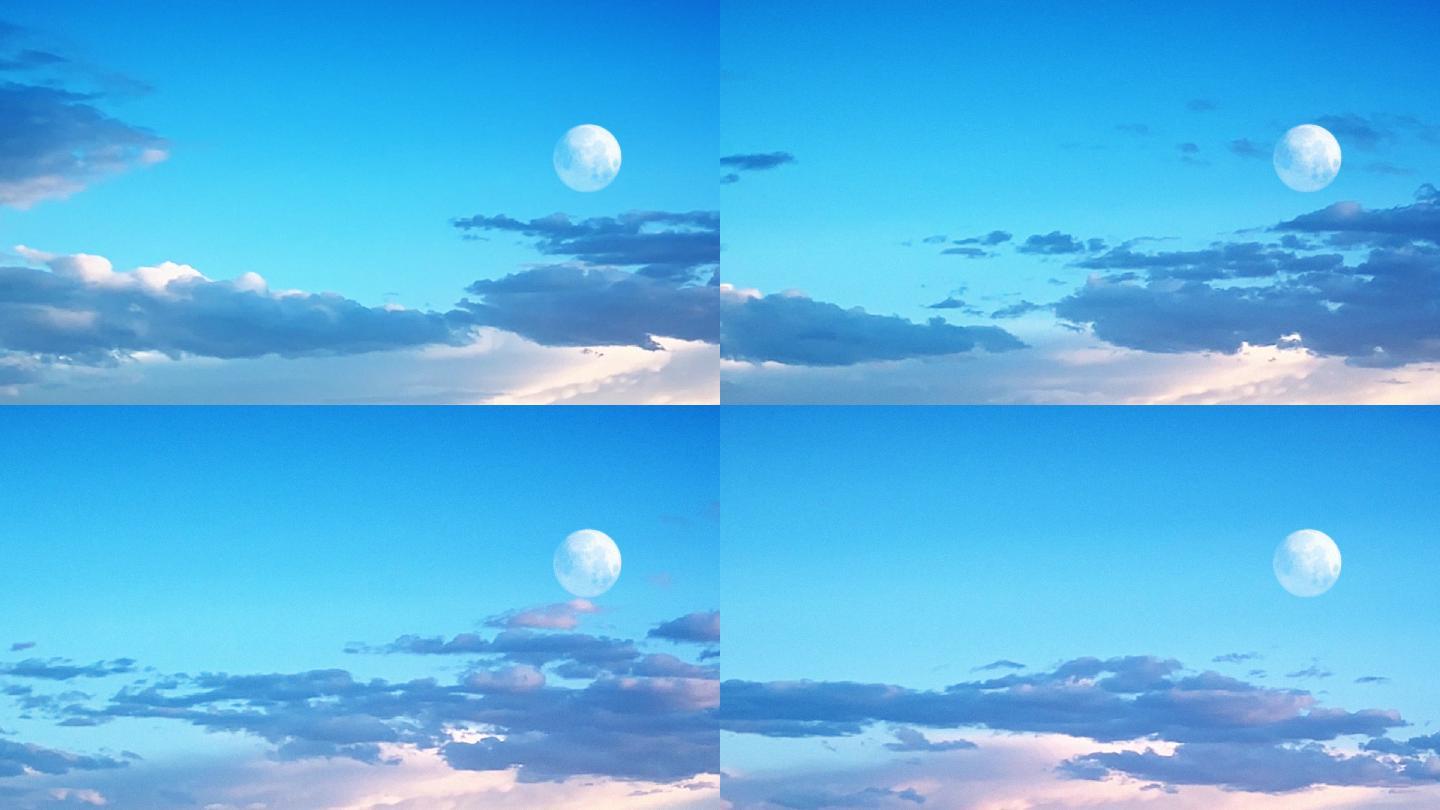 【HD天空】云月仙境清新超现实白月亮浪漫