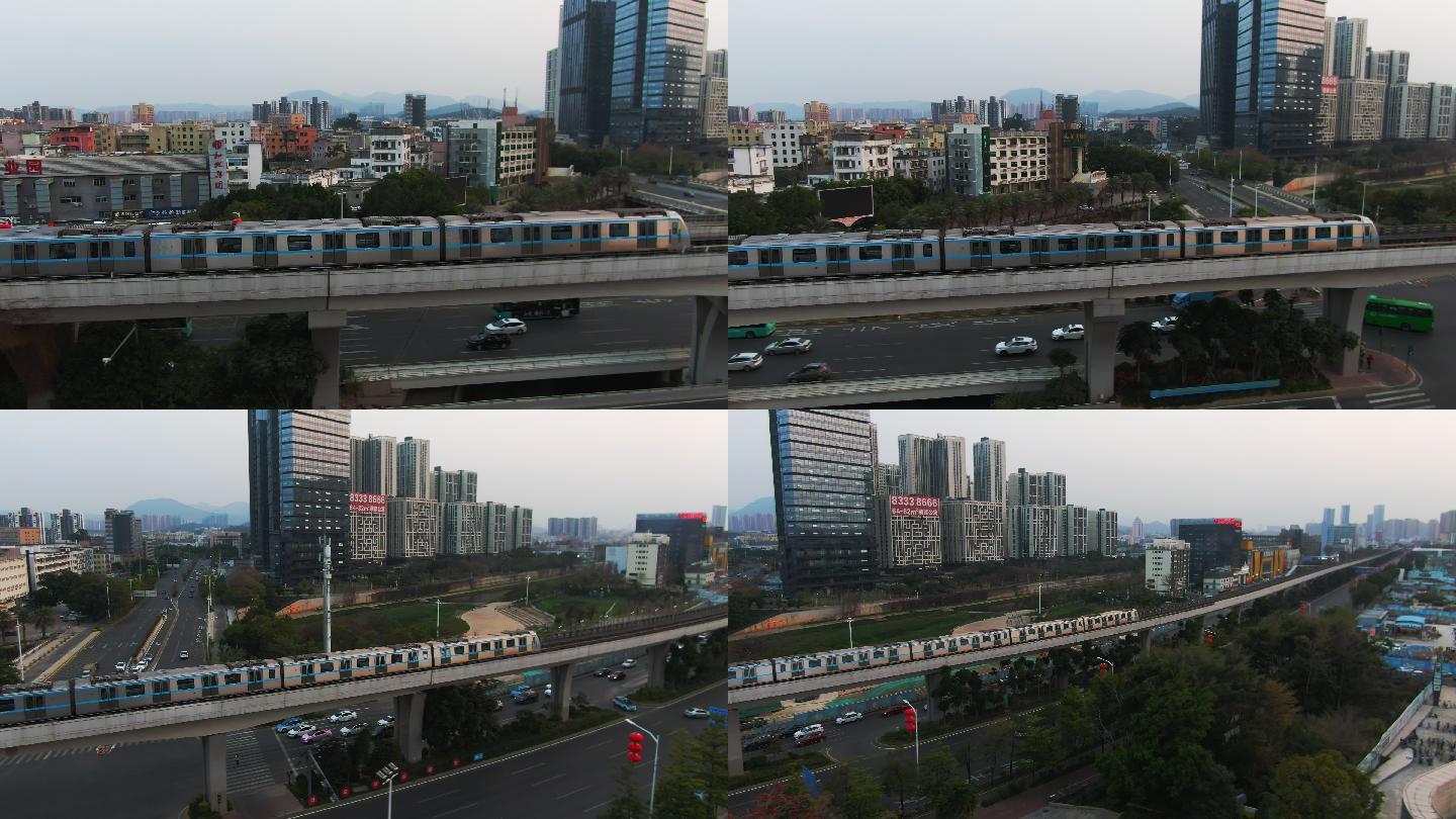 深圳地铁3号线龙城广场地铁进站出站运行