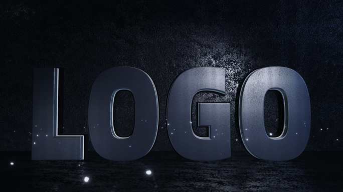 logo演绎片头 金属logo金属材质