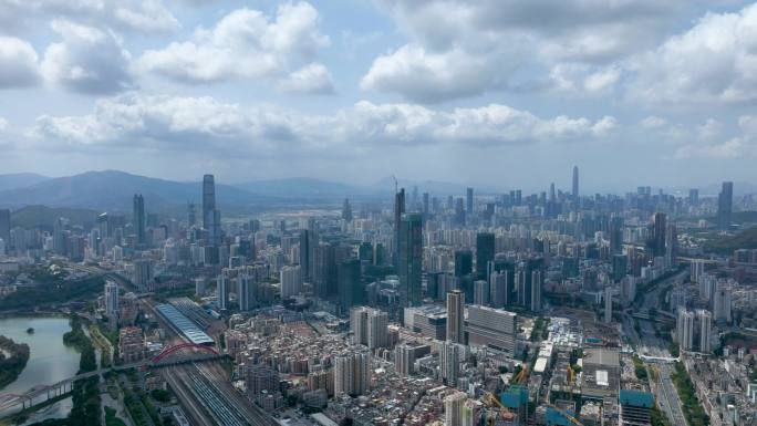 【原创】深圳罗湖高楼大厦城市航拍延时视频