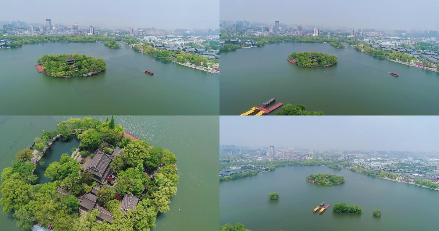 嘉兴南湖4k航拍视频素材
