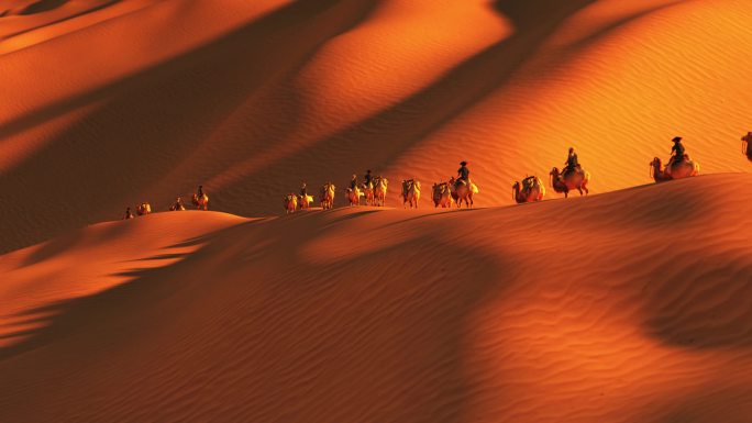 丝绸之路沙漠驼队