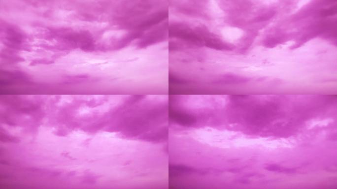 【HD天空】梦幻浪漫粉色天空粉色云雾背景