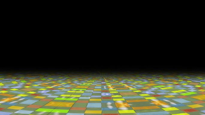 儿童彩色方块环形地板背景视频4K