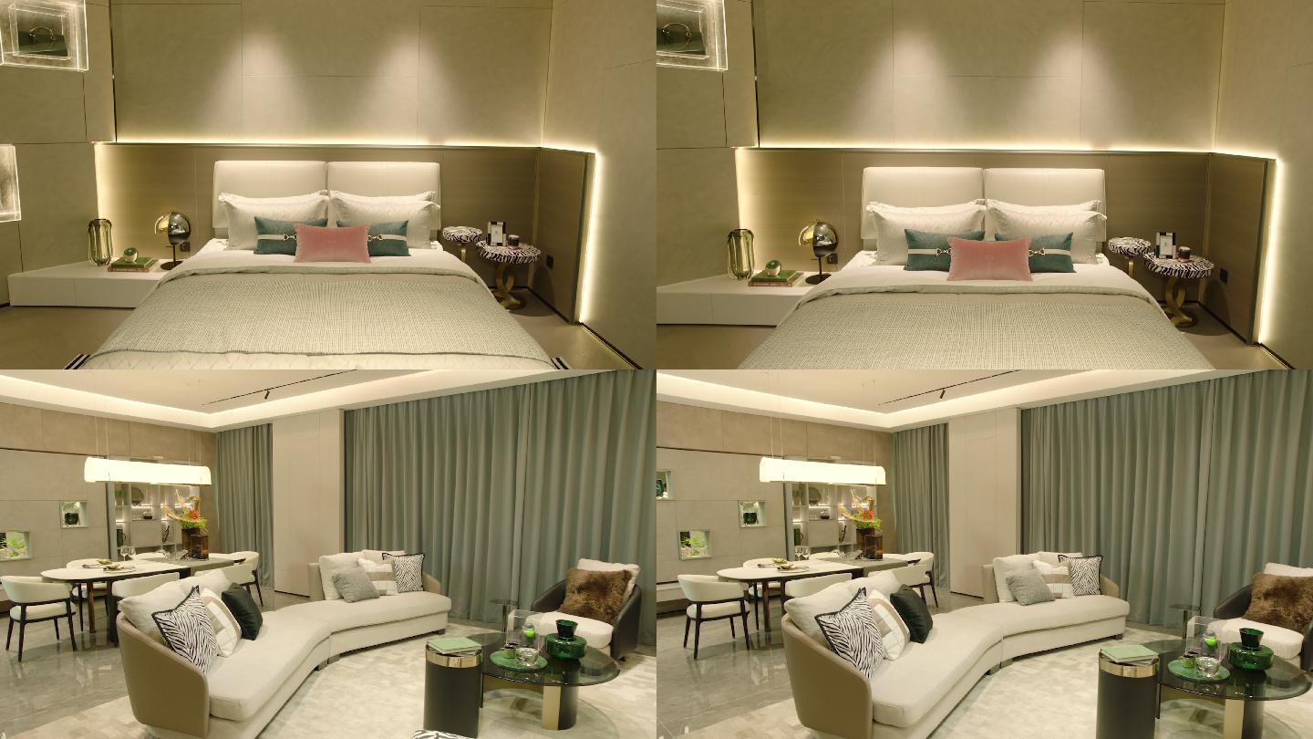 现代高端客厅卧室
