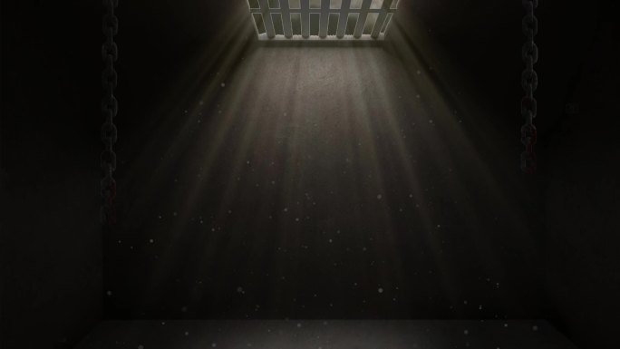 关押革命者监狱牢房舞台背景素材05