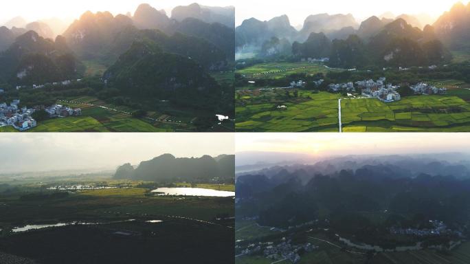 4K航拍上林田园风光