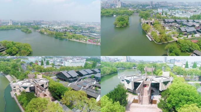 嘉兴南湖革命纪念馆旧址4k航拍视频素材
