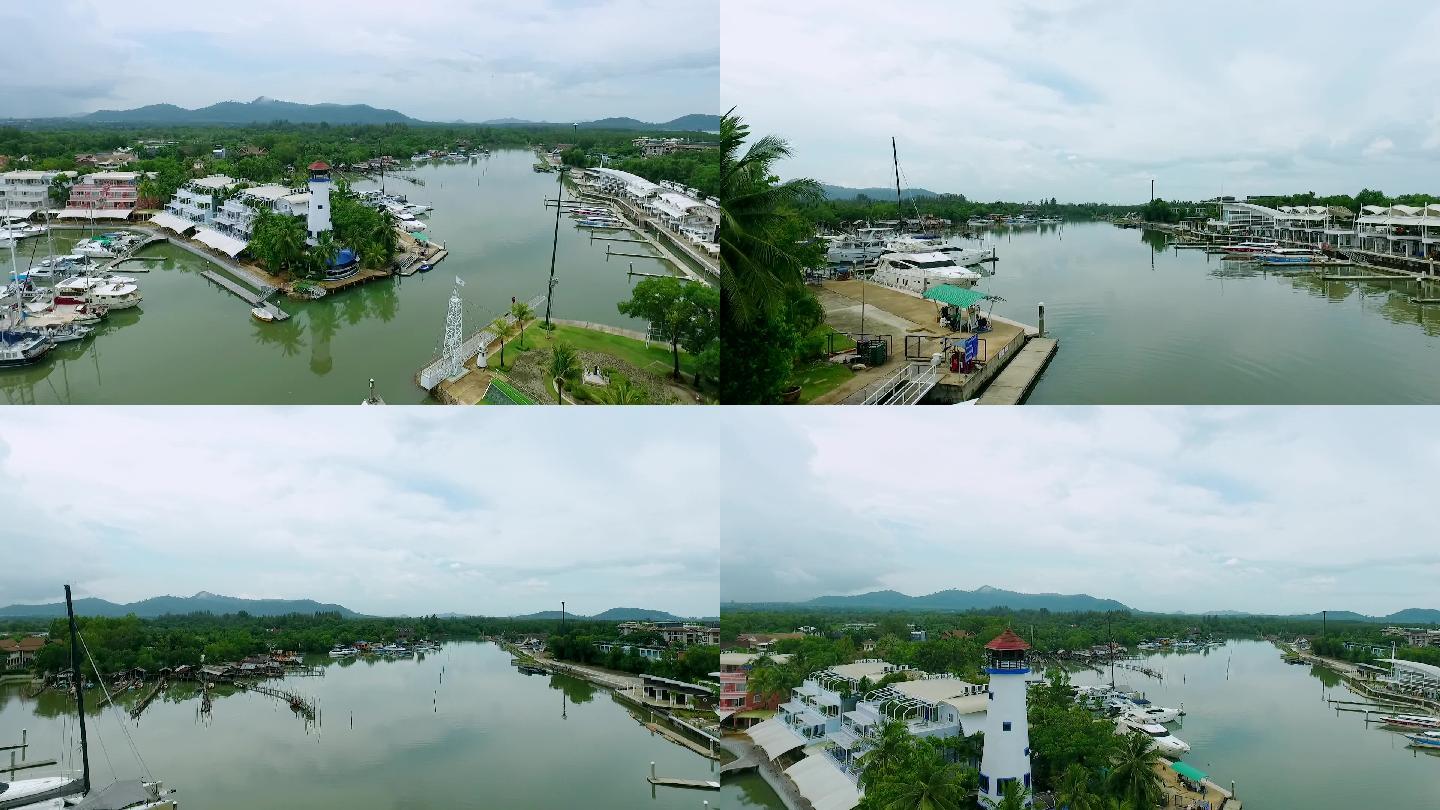 泰国普吉鸟游艇中心航拍