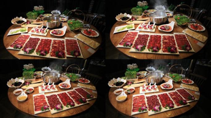 火锅菜品展示 新鲜蔬菜餐饮业