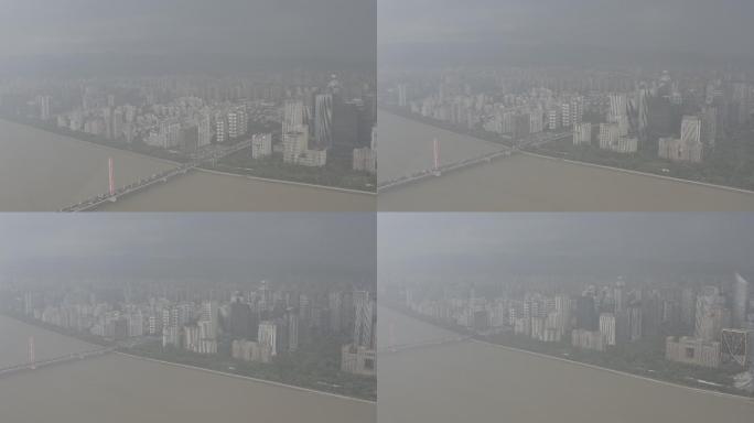 4K-log-航拍浙江杭州西兴大桥
