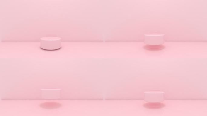 粉色运动三维动画特效视频
