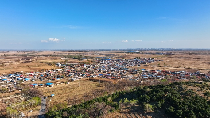 航拍沈阳石佛村