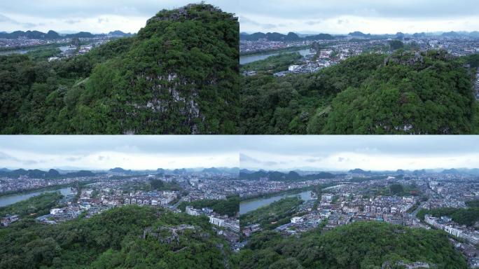 叠彩山上升见桂林山水城市