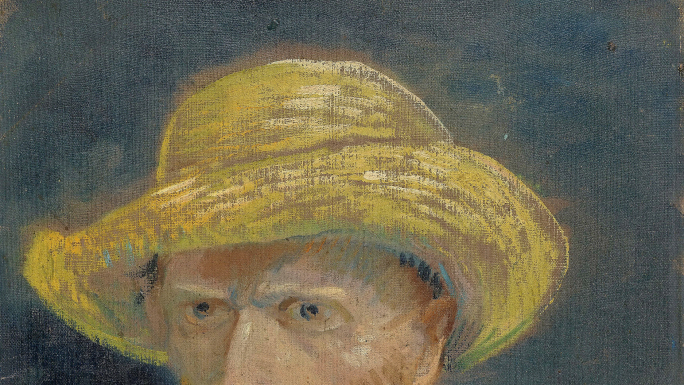 文森特·威廉·梵高梵高抽烟戴帽子自画像