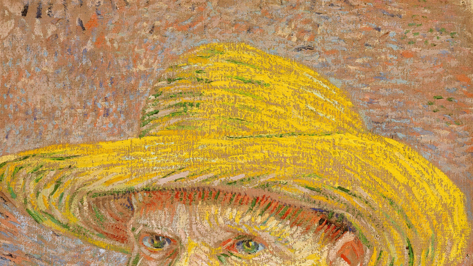 文森特·威廉·梵高戴草帽的自画像