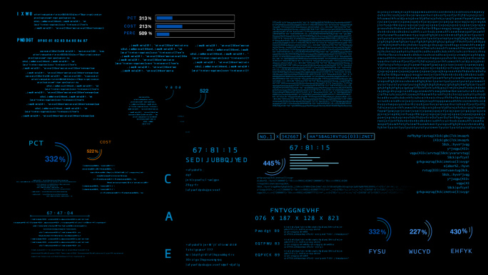 背景元素文字代码科技素材 16条*30S