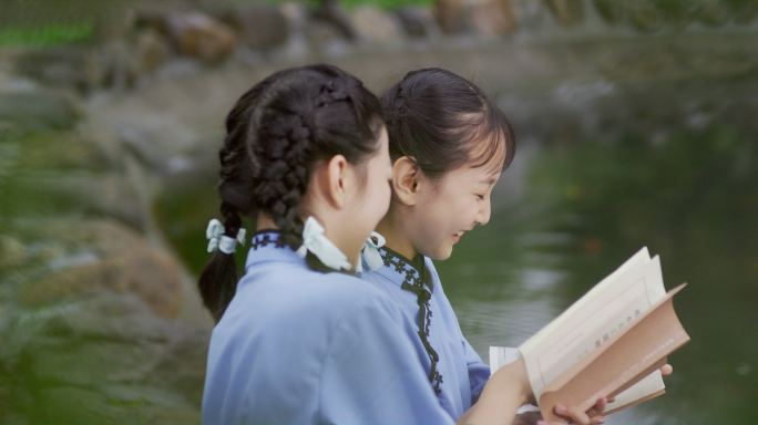 民国时期少女女子读书学校学堂