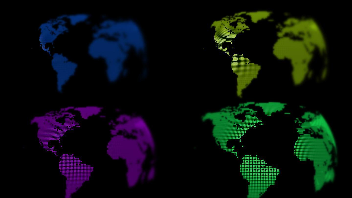 世界地图特效视频